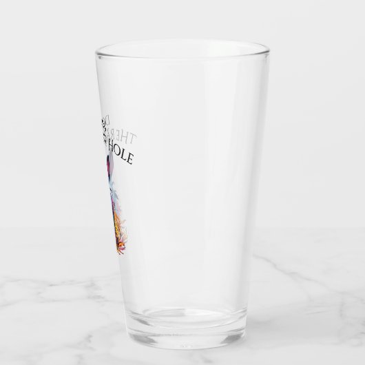 Custom Down Down Rabbit Hole Blue Bunny Glas (Links)