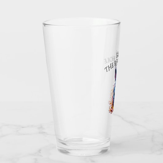 Custom Down Down Rabbit Hole Blue Bunny Glas (Rechts)