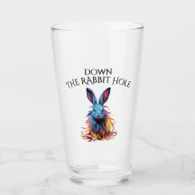 Custom Down Down Rabbit Hole Blue Bunny
