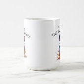 Custom Down Down Rabbit Hole Blue Bunny Kaffeetasse (Mittel)