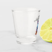 Custom Down Down Rabbit Hole Blue Bunny Schnapsglas (Links)