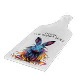 Custom Down Down Rabbit Hole Blue Bunny Schneidebrett (Ecke)