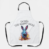 Custom Down Down Rabbit Hole Blue Bunny Schürze (Vorderseite)