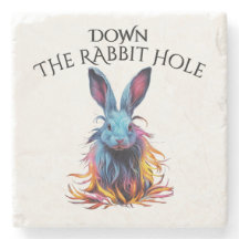 Custom Down Down Rabbit Hole Blue Bunny