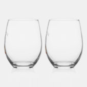 Custom Down Down Rabbit Hole Blue Bunny Weinglas Ohne Stiel (Links)