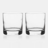 Custom Down Down Rabbit Hole Blue Bunny Whiskyglas (Rechts)