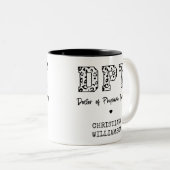 Custom DPT Arzt für Physikalische Therapie Geschen Zweifarbige Tasse (VorderseiteRechts)