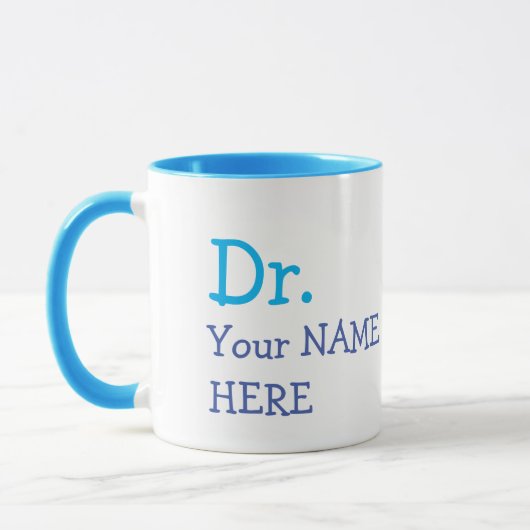 Custom Dr. (Ihr Name) PhD-Abschluss-Kaffee Tasse (Links)
