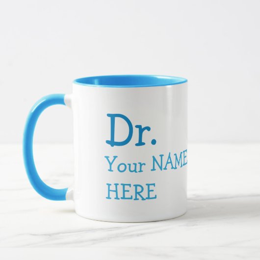 Custom Dr.  (Ihr Name) PhD-Abschluss Kaffee-Tasse Tasse (Links)