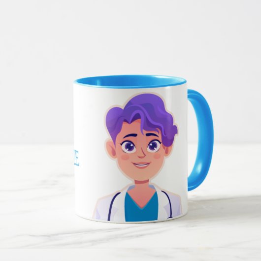 Custom Dr.  (Ihr Name) PhD-Abschluss Kaffee-Tasse Tasse (VorderseiteRechts)
