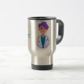 Custom Dr. (Ihr Name) PhD Abschluss Kaffeemaschine Reisebecher (VorderseiteRechts)
