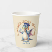 Custom Dragon Kindergarten Graduate, 8oz Paper Cup Pappbecher (Rückseite)