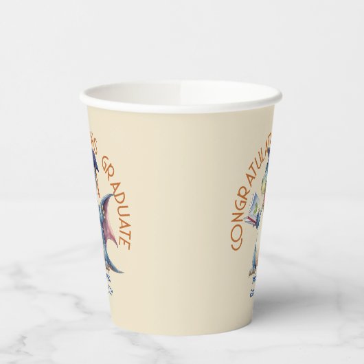 Custom Dragon Kindergarten Graduate, 8oz Paper Cup Pappbecher (Links)