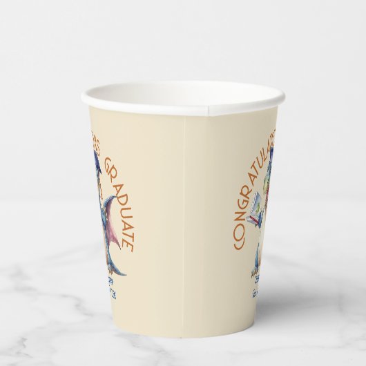 Custom Dragon Kindergarten Graduate, 8oz Paper Cup Pappbecher (Rechts)