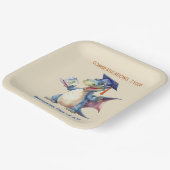 Custom Dragon Kindergarten Graduate Square Pappteller (Gewinkelt)
