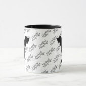 CUSTOM Drahthaar Zeigen Griffon Dog Silhouette Tasse (Zentrum)