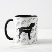CUSTOM Drahthaar Zeigen Griffon Dog Silhouette Tasse (Links)