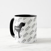 CUSTOM Drahthaar Zeigen Griffon Dog Silhouette Tasse (Vorderseite Links)