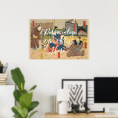 CUSTOM Dramatic Japanese Samurai Actor Print  Poster (Heimbüro)