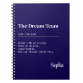 Custom Dream Team Corporate Teamwork Geschenk Notizblock (Vorderseite)