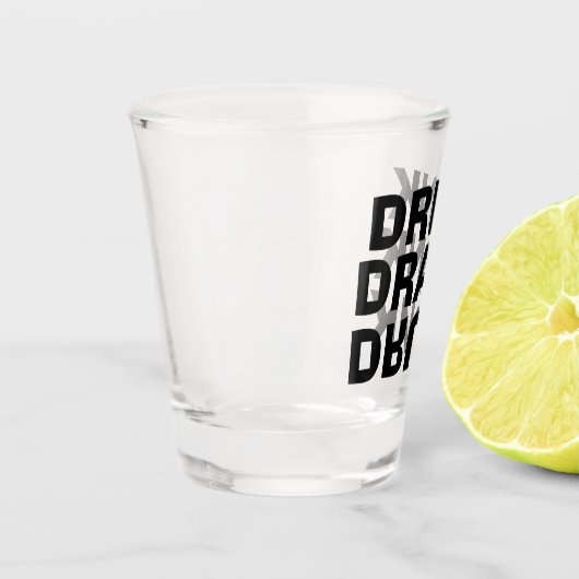 Custom Drink getrunken Betrunkenes Party Shot Gläs Schnapsglas (Links)