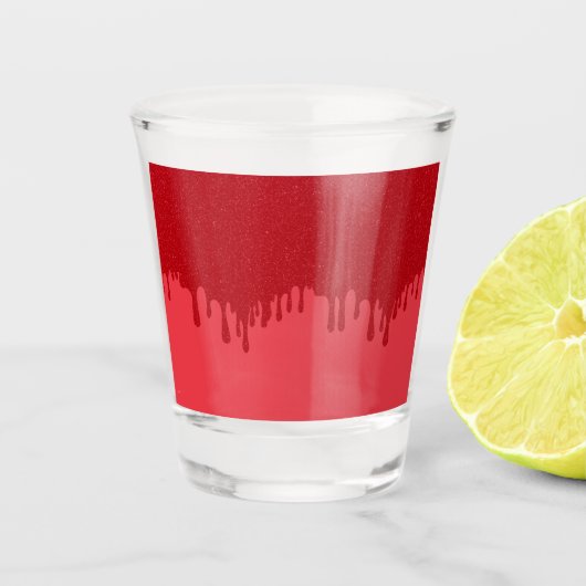 Custom Dripping Tomato Red Shot Glass – 1.5 oz Schnapsglas (Vorderseite)