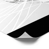 CUSTOM-DRUCK- TIGER-WHITE/GRAU POSTER (Ecke)