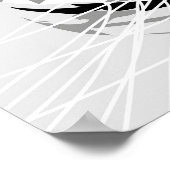 CUSTOM-DRUCK- TIGER-WHITE/GRAU POSTER (Ecke)