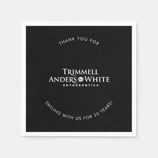 CUSTOM DRUCKBESTELLUNG für Kelsey - 20. schwarz Serviette (Vorderseite)