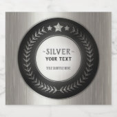 CUSTOM DRUCKDIY MEDAL Silbermeister EDITABLE Bierflaschenetikett (Einzelnes Label)