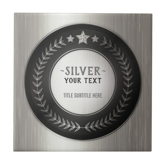CUSTOM DRUCKDIY MEDAL Silbermeister EDITABLE Fliese (Vorderseite)