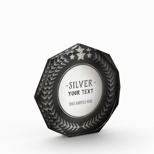 CUSTOM DRUCKDIY MEDAL Silbermeister EDITABLE Fotoblock (Links)