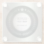 CUSTOM DRUCKDIY MEDAL Silbermeister EDITABLE Glasuntersetzer (Rückseite)