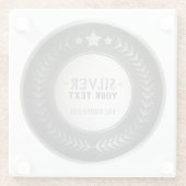 CUSTOM DRUCKDIY MEDAL Silbermeister EDITABLE Glasuntersetzer (Rückseite)