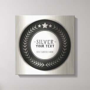 CUSTOM DRUCKDIY MEDAL Silbermeister EDITABLE Leinwanddruck