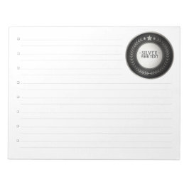 CUSTOM DRUCKDIY MEDAL Silbermeister EDITABLE Notizblock