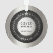 CUSTOM DRUCKDIY MEDAL Silbermeister EDITABLE Ornament (Rückseite)