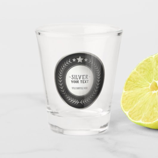 CUSTOM DRUCKDIY MEDAL Silbermeister EDITABLE Schnapsglas (Vorderseite)