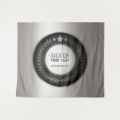 CUSTOM DRUCKDIY MEDAL Silbermeister EDITABLE Wandteppich (Vorderseite (Horizontal))