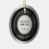 CUSTOM DRUCKDIY MEDAL Silver HINZUFÜGEN SIE IHRE L Keramik Ornament (Rechts)