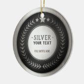 CUSTOM DRUCKDIY MEDAL Silver HINZUFÜGEN SIE IHRE L Keramik Ornament (Links)