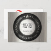 CUSTOM DRUCKDIY MEDAL Silver HINZUFÜGEN SIE IHRE L Postkarte (Vorne/Hinten)
