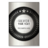 CUSTOM DRUCKDIY MEDAL Silver HINZUFÜGEN SIE IHRE L Tischnummer (Vorderseite)