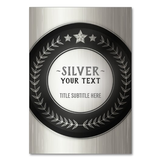 CUSTOM DRUCKDIY MEDAL Silver HINZUFÜGEN SIE IHRE L Tischnummer (Vorderseite)