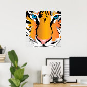 CUSTOM-DRUCKEN- TIGER-ORANGE POSTER (Heimbüro)