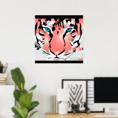 CUSTOM DRUCKEN- TIGER-PEACH POSTER (Heimbüro)