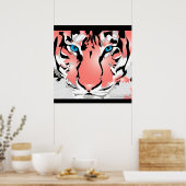 CUSTOM DRUCKEN- TIGER-PEACH POSTER (Küche)