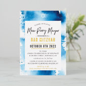 CUSTOM DRUCKORREKT 7 x 5 Zoll Max's Bar Mitzvah Fo Folieneinladung (Stehend vorne)