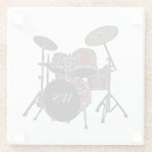 Custom Drummer Rock & Roll Musician Keepake Gesche Glasuntersetzer (Rückseite)