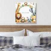 Custom Dschungel Name Art Nurser Zurück zur Schule Leinwanddruck (Insitu (Schlafzimmer))